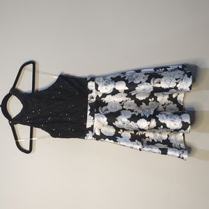 Speechless Black/Grey Halter Dress-Junior size 3